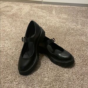 Black Mary Jane Flats